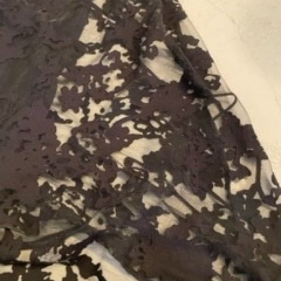 Sportmax Code Midi Lace Short Sleeve Black Small Lace Dress - Picture 5 of 9